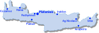Platanias: Site Map
