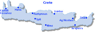 Island of Crete: Site Map