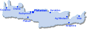Platanias: Lageplan