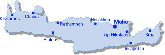 Malia: Lageplan
