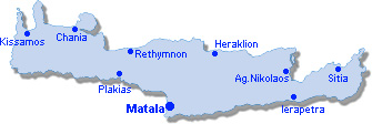 Matala: Lageplan